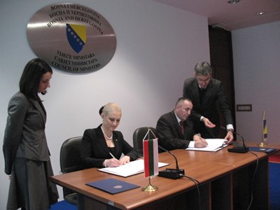 Подписване на Споразумение между Правителството на Република България и Министерския съвет на Босна и Херцеговина за взаимна защита и обмен на класифицирана информация, 18 март 2011 г., Сараево