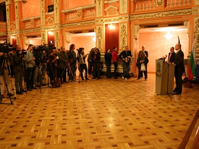 Briefing of the Chairperson of SCIS Mr. Boris Dimitrov on the occasion of the presentation of the Annual report of the Commission on the overall activity on the status of the protection of the classified information in the Republic of Bulgaria in 2012, 5 April 2013, Central Military Club, Sofia