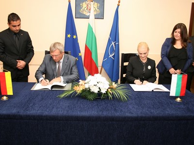 Signing of Agreement between the Government of the Republic of Bulgaria and the Government of the Federal Republic of Germany on mutual protection of the classified information, 29th October 2012, Sofia