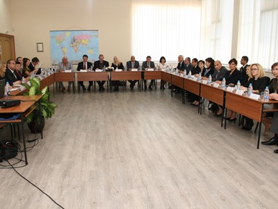 Working meeting of Mr. Stephen Smith – Director of NATO Office of Security and Mrs. Tsveta Markova – Chairperson of the State Commission on Information Security with heads of the Security Services,13 June 2012, Training center of SCIS in Bankya