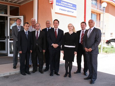 Working meeting of Mr. Stephen Smith – Director of NATO Office of Security and Mrs. Tsveta Markova – Chairperson of the State Commission on Information Security with heads of the Security Services,13 June 2012, Training center of SCIS in Bankya