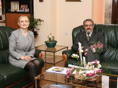 Working meeting of the Chairperson of the SCIS with the Ambassador Extraordinary and Plenipotentiary of the Republic of Macedonia to the Republic of Bulgaria H. E. Mr. Blagoy Handzhiski, 28 February 2011, Sofia