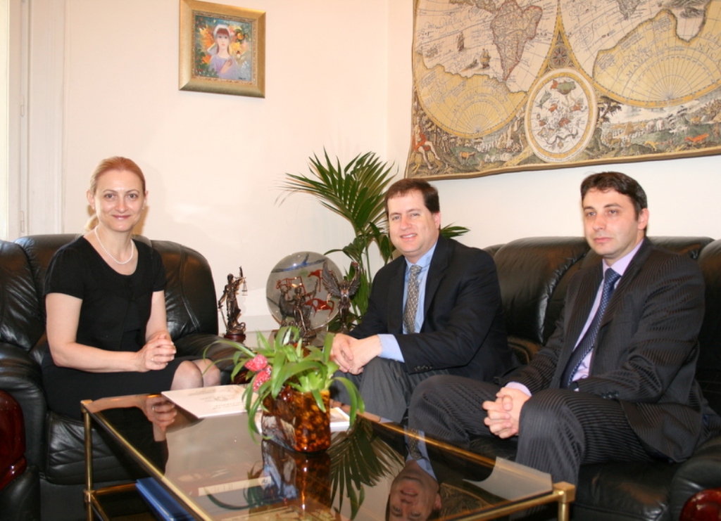 Working meeting of the Chairperson of the SCIS Mrs. Tsveta Markova and the Commercial Attaché at the Embassy of the United States of America to the Republic of Bulgaria Mr. Scott Pozil, 10 June 2010, Sofia