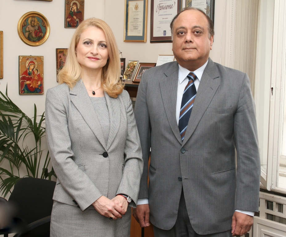 Working meeting between the Chairperson of the State Commission on Information Security Mrs. Tsveta Markova and the Ambassador Extraordinary and Plenipotentiary of the Republic of India H.E. Mr. Divyabh Manchanda, 26 February 2010, Sofia