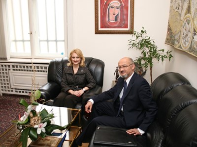 Working meeting between Mrs. Tsveta Markova, Chairperson of the State Commission on Information Security and Mr. Paul Beijer, Ambassador Extraordinary and Plenipotentiarly of the Kingdom of Sweden, 20 March 2009, Sofia