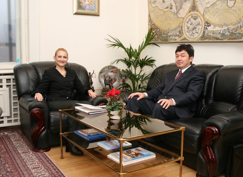 A Working Meeting between the Chairperson of the State Commission on Information Security Mrs. Tsveta Markova and the Charge d’Affair of the Embassy of the Republic of Kazakhstan Mr. Temirtay Izbastin, 19 october 2009, Sofia