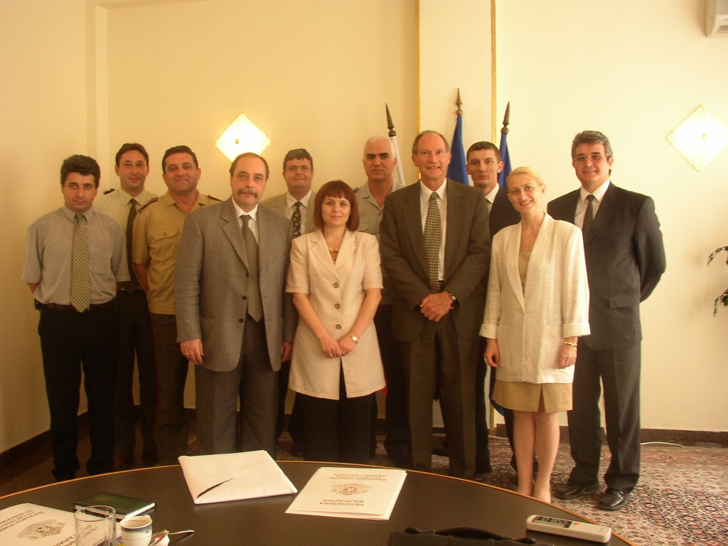 Working meeting with foreign experts and representatives of SCIS, MoI, MoD, GS of BA, 2003, Sofia